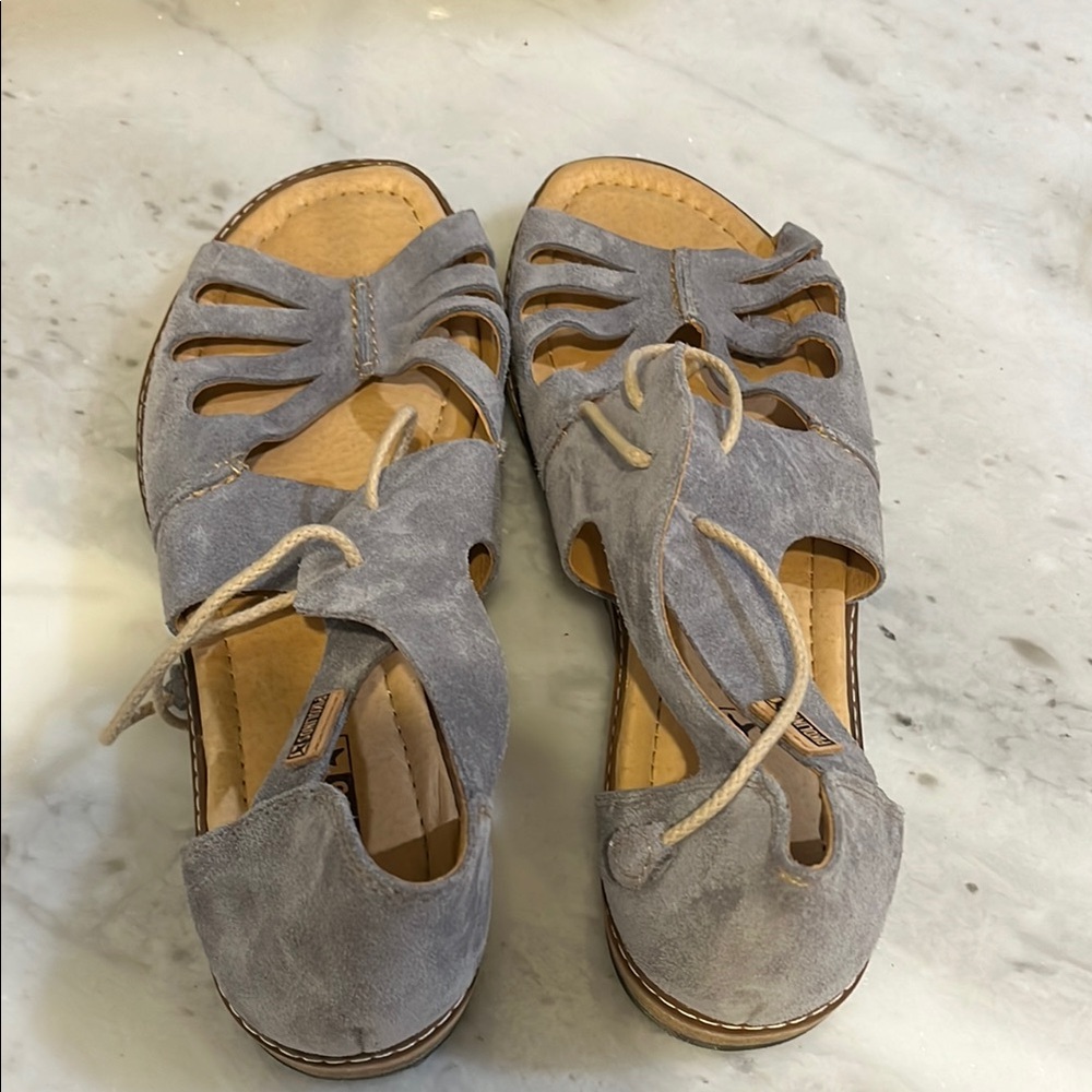 Gray Suede Women's PIKOLINOS Sandals